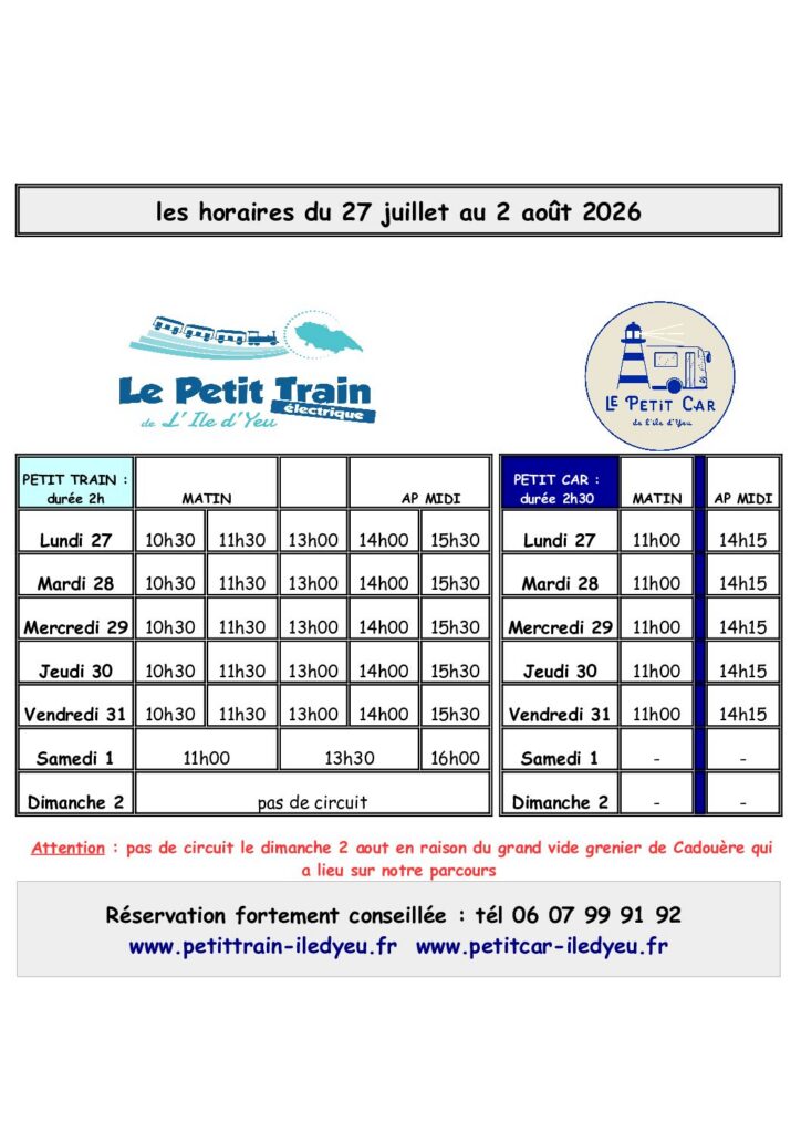 Planning hebdomadaire
