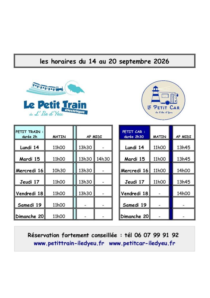 Planning hebdomadaire